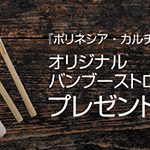 4月のプレゼントキャンペーン!『ポリネシア・カルチャー・センター』バンブーストロー抽選でプレゼント!